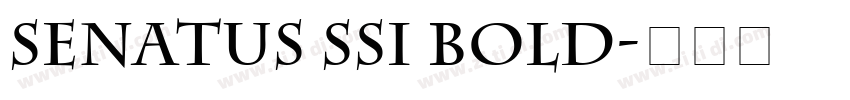 Senatus SSi Bold字体转换